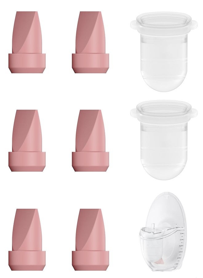 IVARONAL 8PC M6 Breast Pump Replacement Accessories, Including 6pcs Duckbill Valve and 2pcs Diaphragms for Momcozy Mobile Style | M6, Replace for Momcozy Pump Parts, Not Original Parts, 8PC Red - Image 1